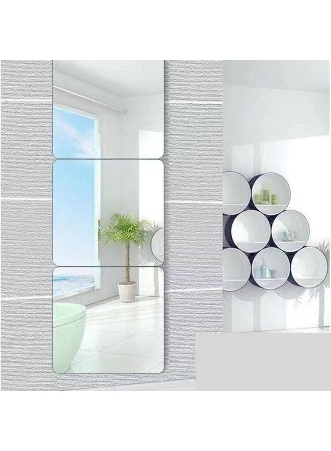 Flexible Mirror Wall Sticker Sheet, Self-Adhesive Unbreakable Acrylic Non-Glass Body Mirror for Home Gym, Bedroom, Door & Living Room - Image 4